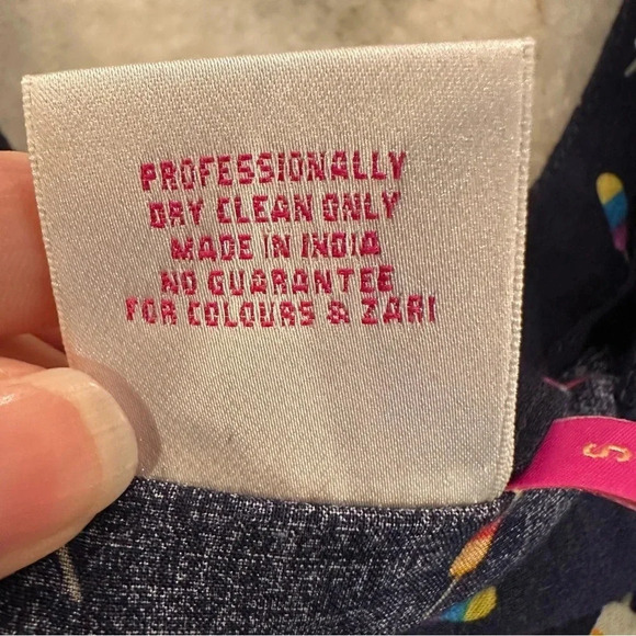 Neeru Kumar Navy With Colorful Popsicles Print Midi Dress Size Small - Picture 15 of 15